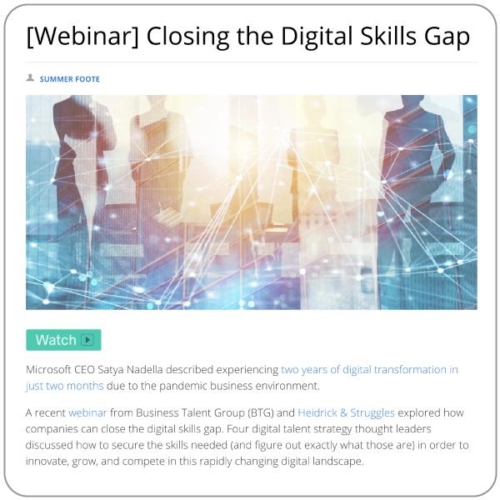 [Webinar] Closing the Digital Skills Gap