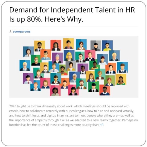Demand for Independent Talent in HR Is up 80%. Here’s Why.